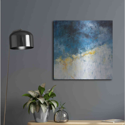 Luxe Metal Art 'Yellow Bloom' by Patrick Dennis, Metal Wall Art,24x24