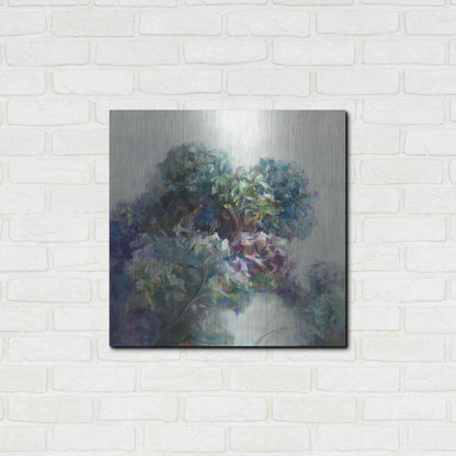 Luxe Metal Art 'Abstract Hydrangea' by Danhui Nai, Metal Wall Art,24x24