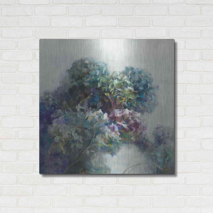 Luxe Metal Art 'Abstract Hydrangea' by Danhui Nai, Metal Wall Art,36x36
