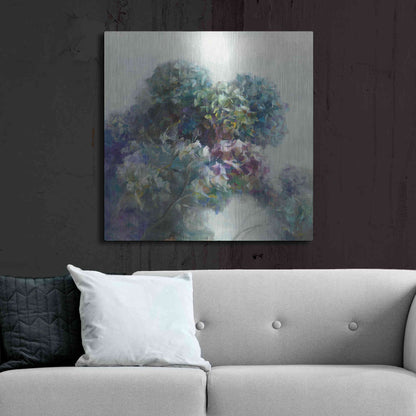 Luxe Metal Art 'Abstract Hydrangea' by Danhui Nai, Metal Wall Art,36x36