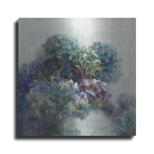 Luxe Metal Art 'Abstract Hydrangea' by Danhui Nai, Metal Wall Art