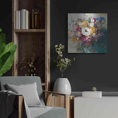 Luxe Metal Art 'Fall Bouquet' by Danhui Nai, Metal Wall Art,24x24