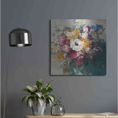 Luxe Metal Art 'Fall Bouquet' by Danhui Nai, Metal Wall Art,24x24
