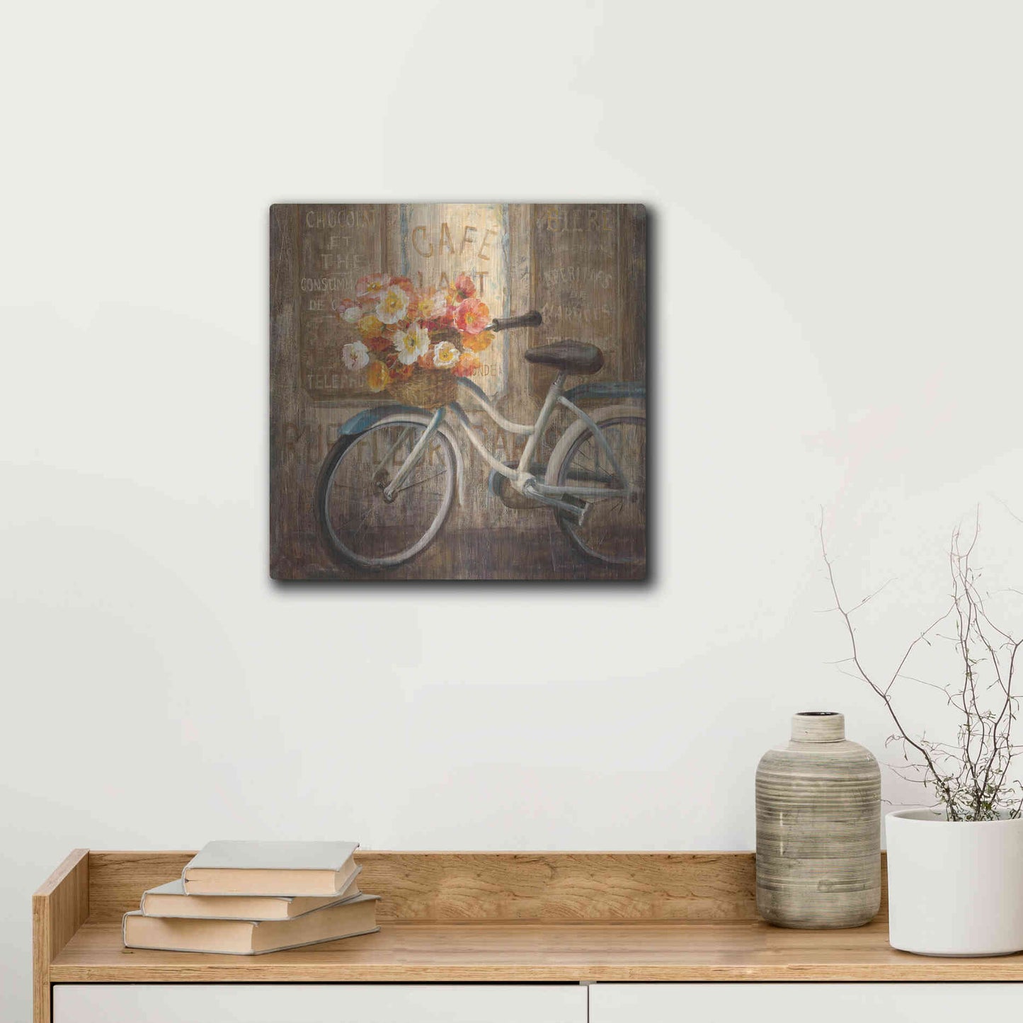 Luxe Metal Art 'Meet Me at Le Cafe II' by Danhui Nai, Metal Wall Art,12x12