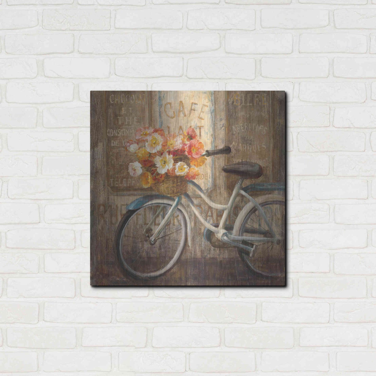 Luxe Metal Art 'Meet Me at Le Cafe II' by Danhui Nai, Metal Wall Art,24x24
