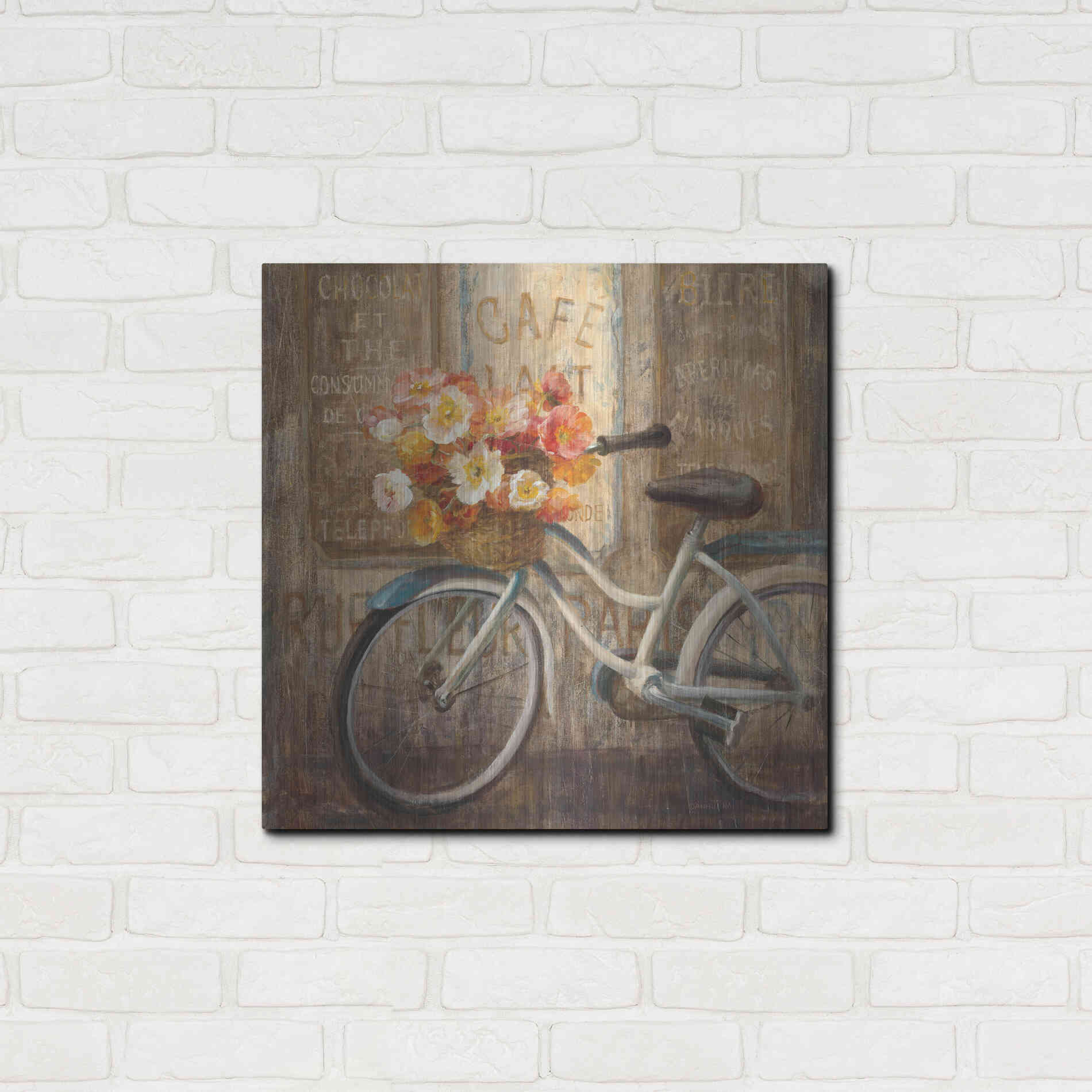 Luxe Metal Art 'Meet Me at Le Cafe II' by Danhui Nai, Metal Wall Art,24x24