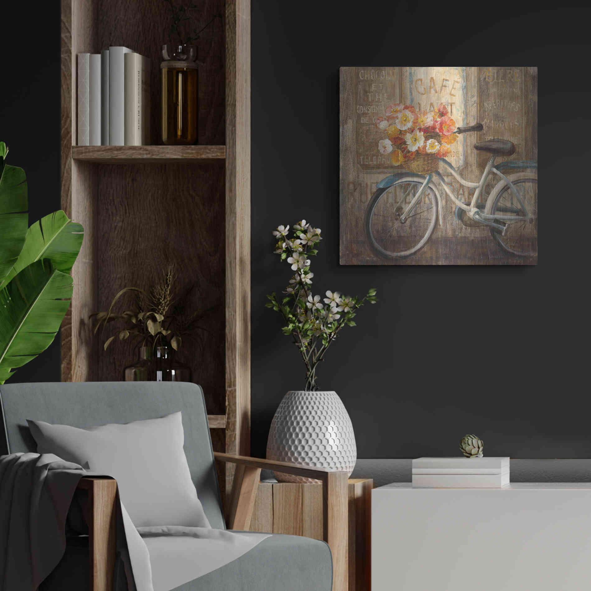 Luxe Metal Art 'Meet Me at Le Cafe II' by Danhui Nai, Metal Wall Art,24x24