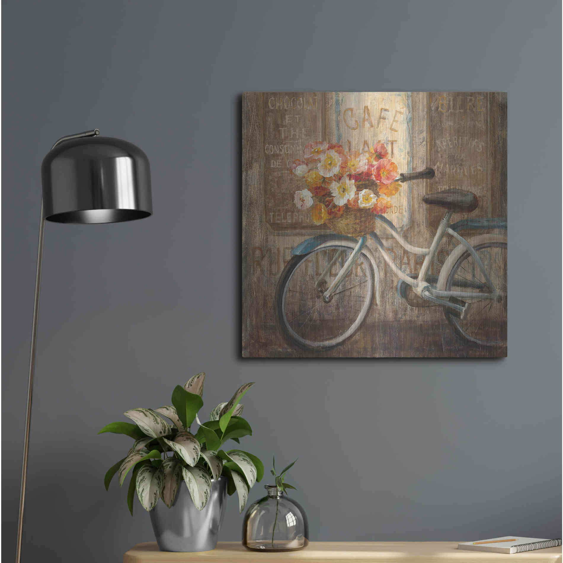 Luxe Metal Art 'Meet Me at Le Cafe II' by Danhui Nai, Metal Wall Art,24x24