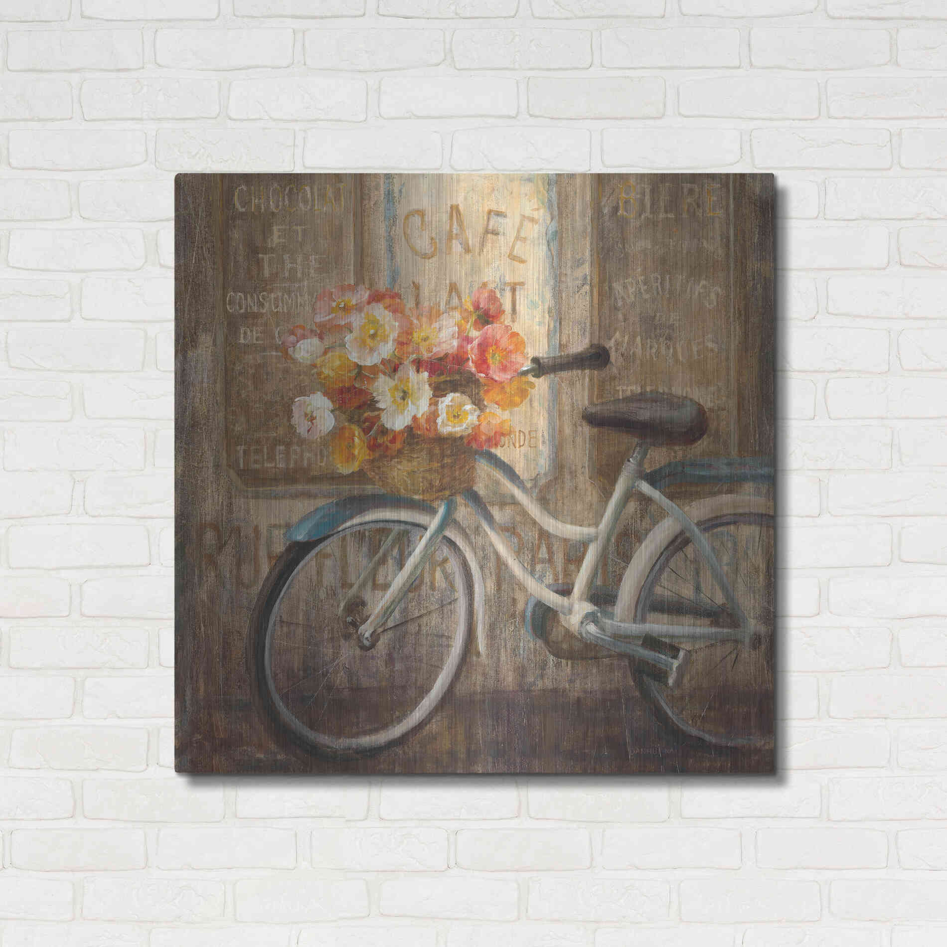 Luxe Metal Art 'Meet Me at Le Cafe II' by Danhui Nai, Metal Wall Art,36x36