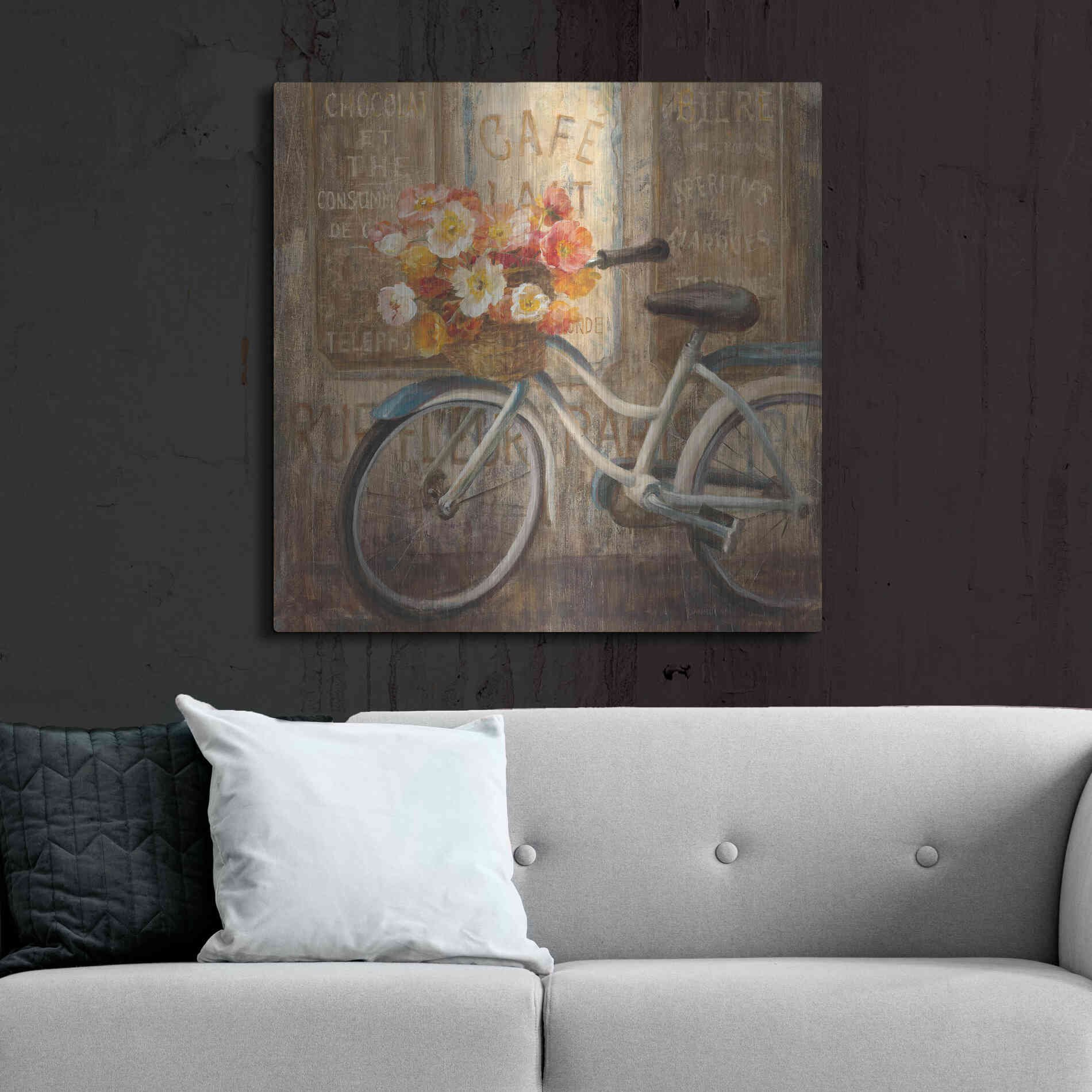 Luxe Metal Art 'Meet Me at Le Cafe II' by Danhui Nai, Metal Wall Art,36x36