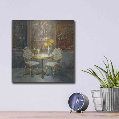 Luxe Metal Art 'French Cafe' by Danhui Nai, Metal Wall Art,12x12