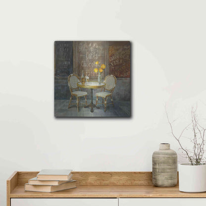 Luxe Metal Art 'French Cafe' by Danhui Nai, Metal Wall Art,12x12