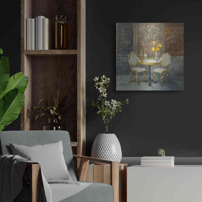 Luxe Metal Art 'French Cafe' by Danhui Nai, Metal Wall Art,24x24