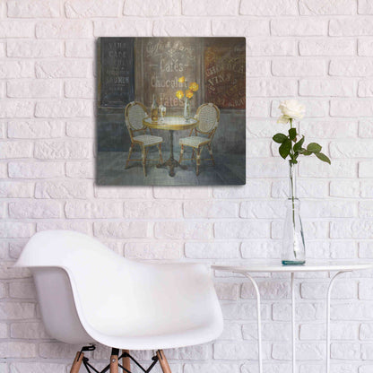 Luxe Metal Art 'French Cafe' by Danhui Nai, Metal Wall Art,24x24