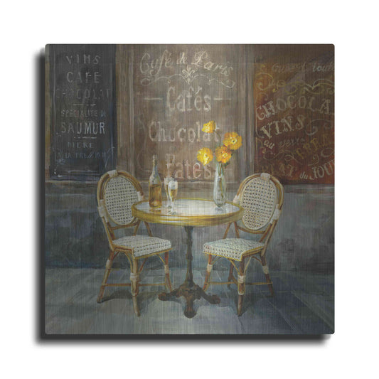Luxe Metal Art 'French Cafe' by Danhui Nai, Metal Wall Art