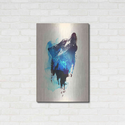 Luxe Metal Art 'Alone As a Wolf' by Robert Farkas, Metal Wall Art,24x36