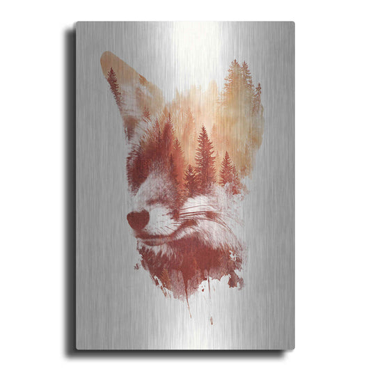 Luxe Metal Art 'Blind Fox' by Robert Farkas, Metal Wall Art
