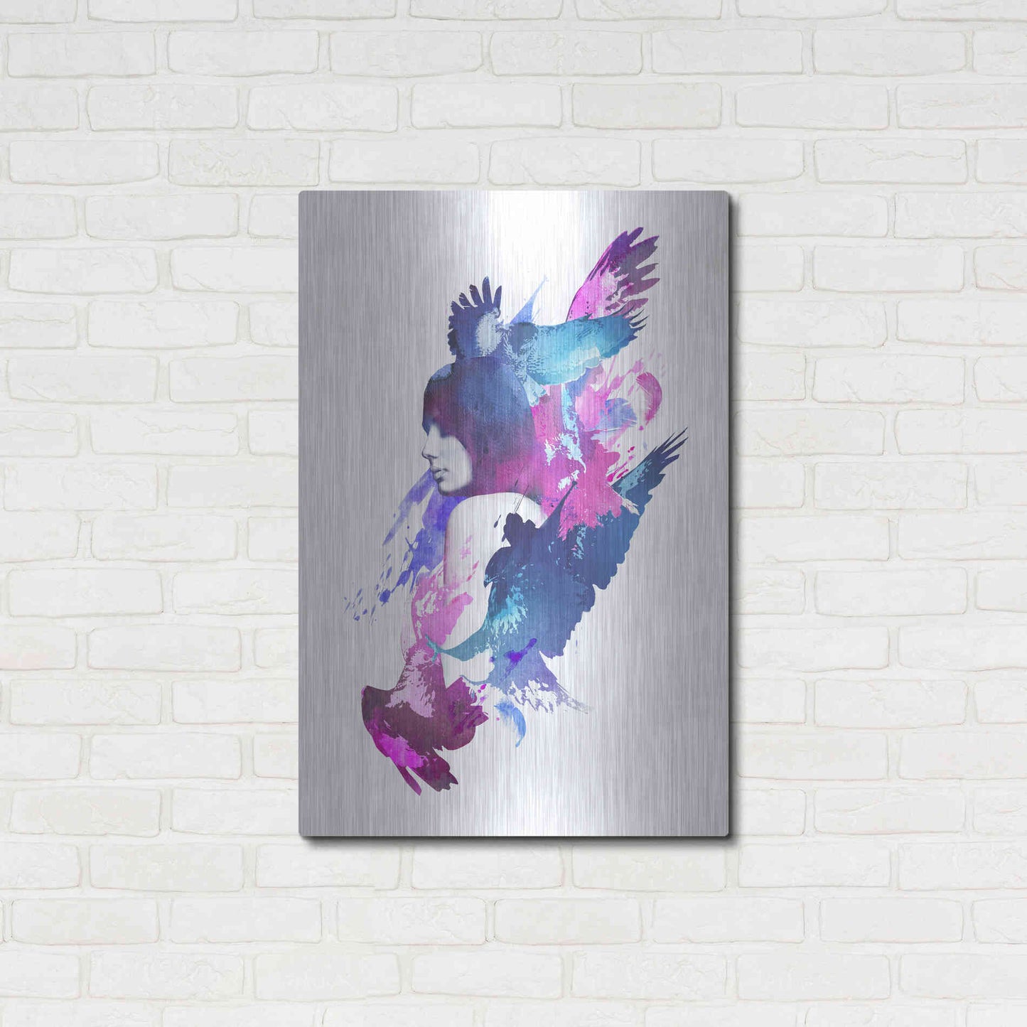 Luxe Metal Art 'Bloody Fight' by Robert Farkas, Metal Wall Art,24x36