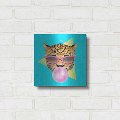 Luxe Metal Art 'Bubble Gum' by Robert Farkas, Metal Wall Art,12x12