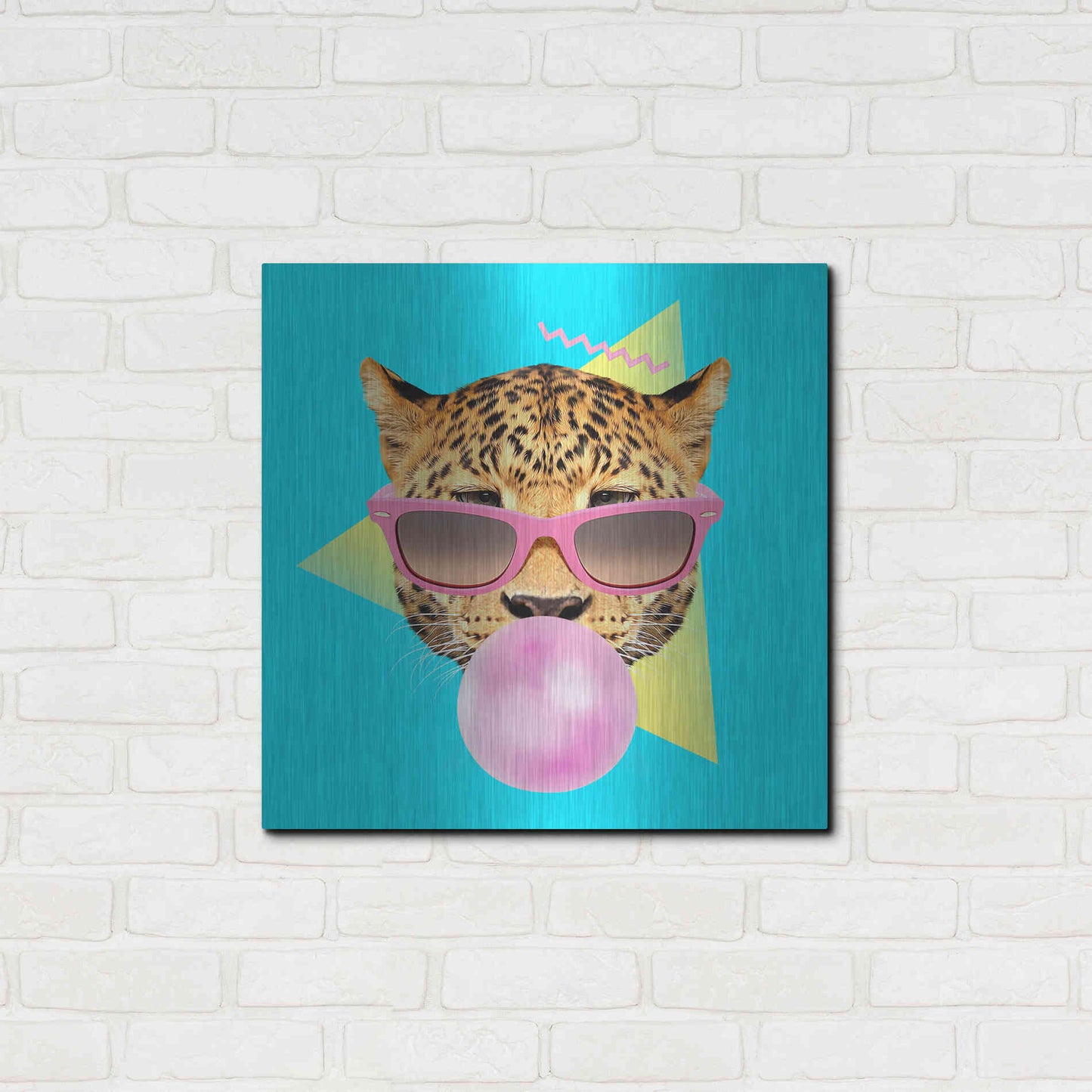 Luxe Metal Art 'Bubble Gum' by Robert Farkas, Metal Wall Art,24x24