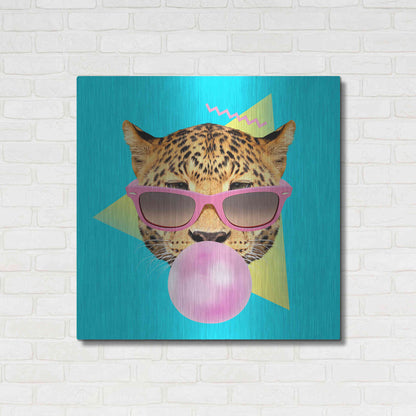 Luxe Metal Art 'Bubble Gum' by Robert Farkas, Metal Wall Art,36x36