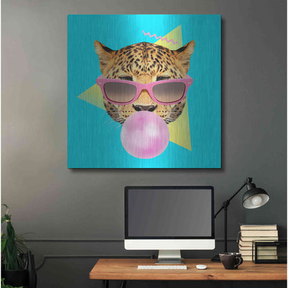 Luxe Metal Art 'Bubble Gum' by Robert Farkas, Metal Wall Art,36x36