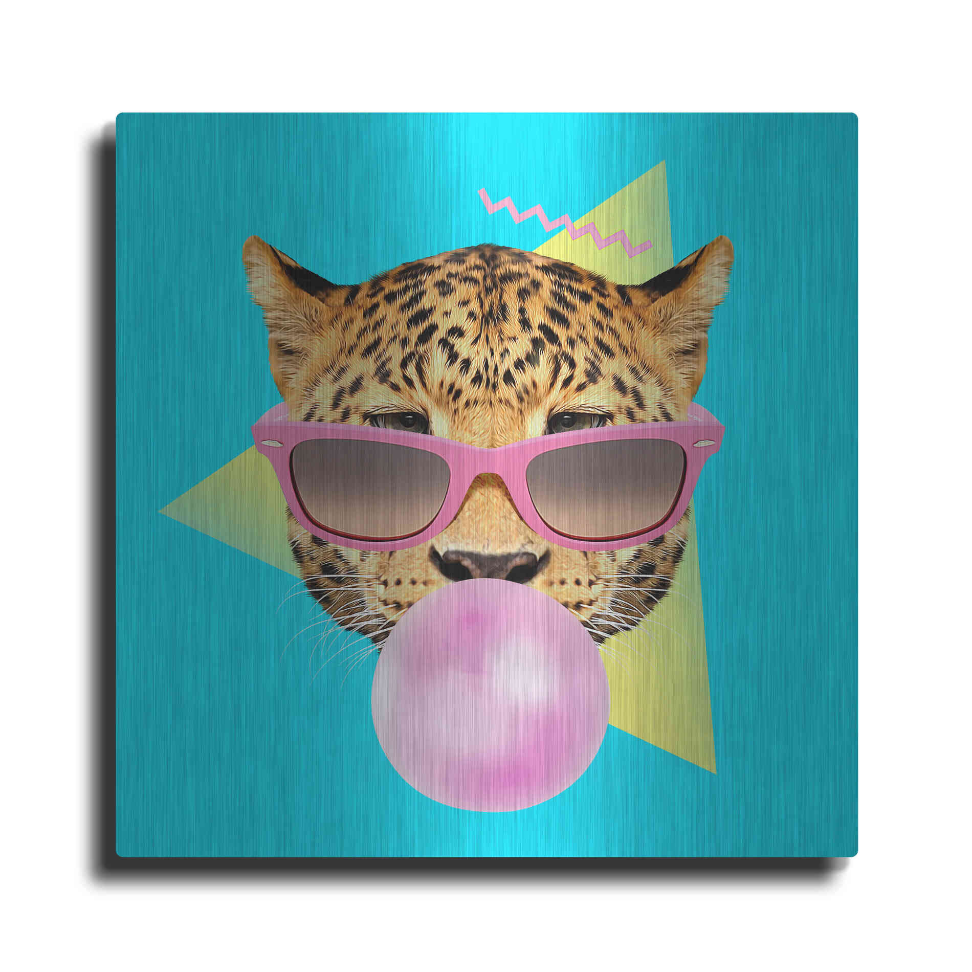 Luxe Metal Art 'Bubble Gum' by Robert Farkas, Metal Wall Art