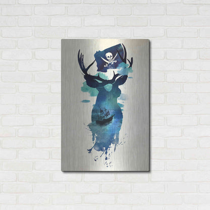 Luxe Metal Art 'Captain Hook' by Robert Farkas, Metal Wall Art,24x36