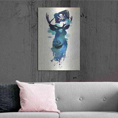 Luxe Metal Art 'Captain Hook' by Robert Farkas, Metal Wall Art,24x36