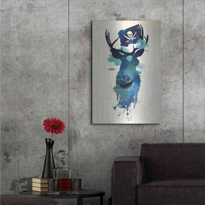 Luxe Metal Art 'Captain Hook' by Robert Farkas, Metal Wall Art,24x36