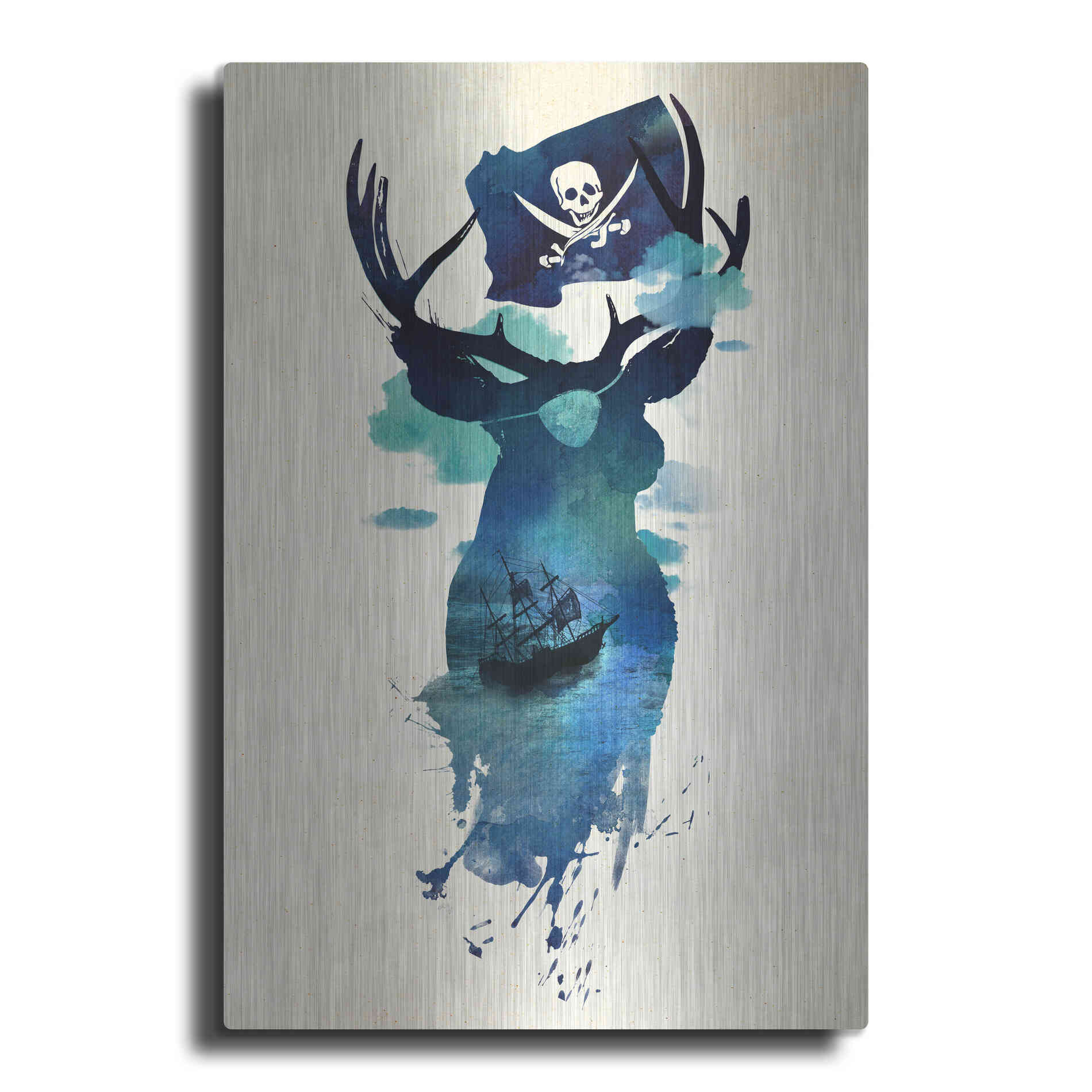 Luxe Metal Art 'Captain Hook' by Robert Farkas, Metal Wall Art