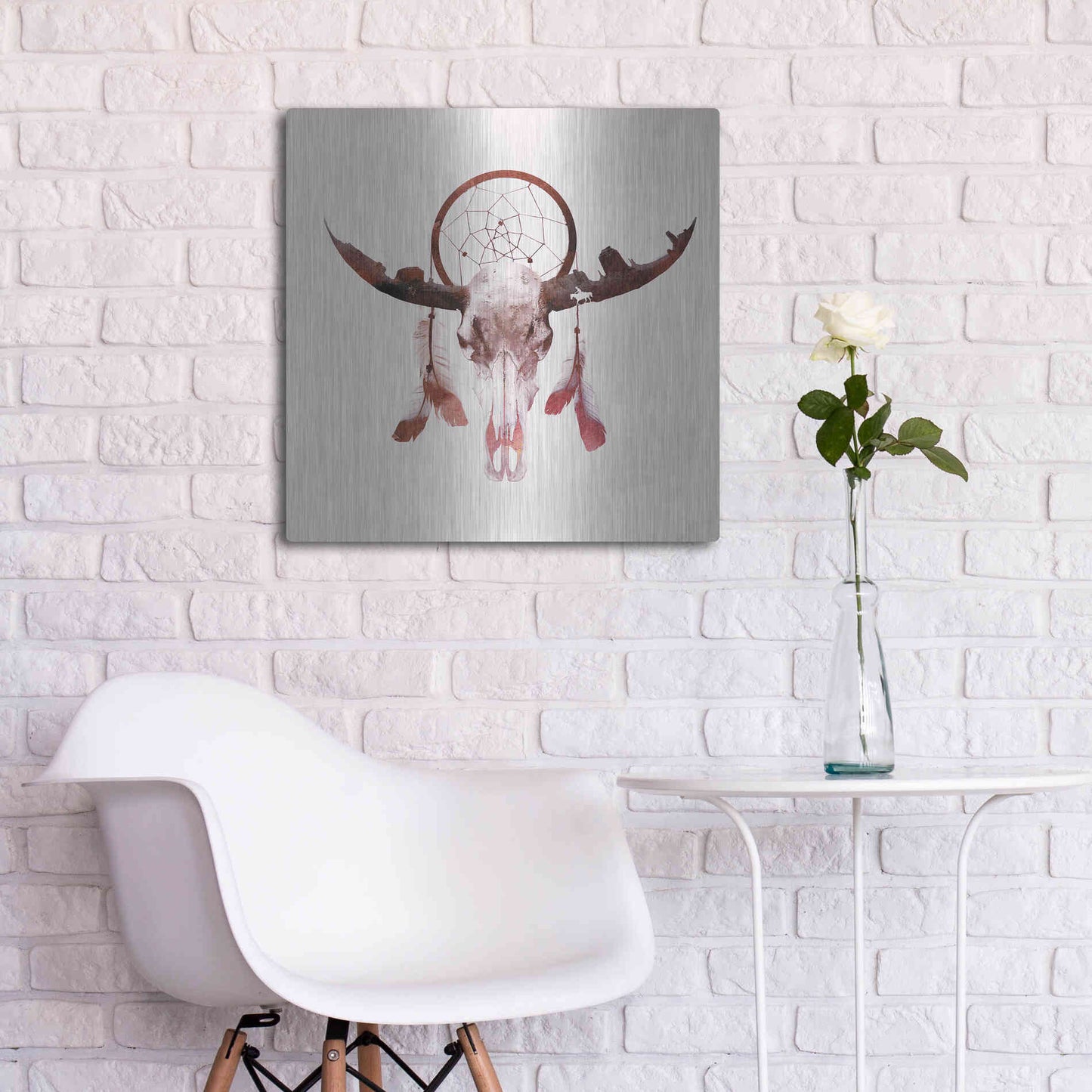 Luxe Metal Art 'Deadly Desert' by Robert Farkas, Metal Wall Art,24x24