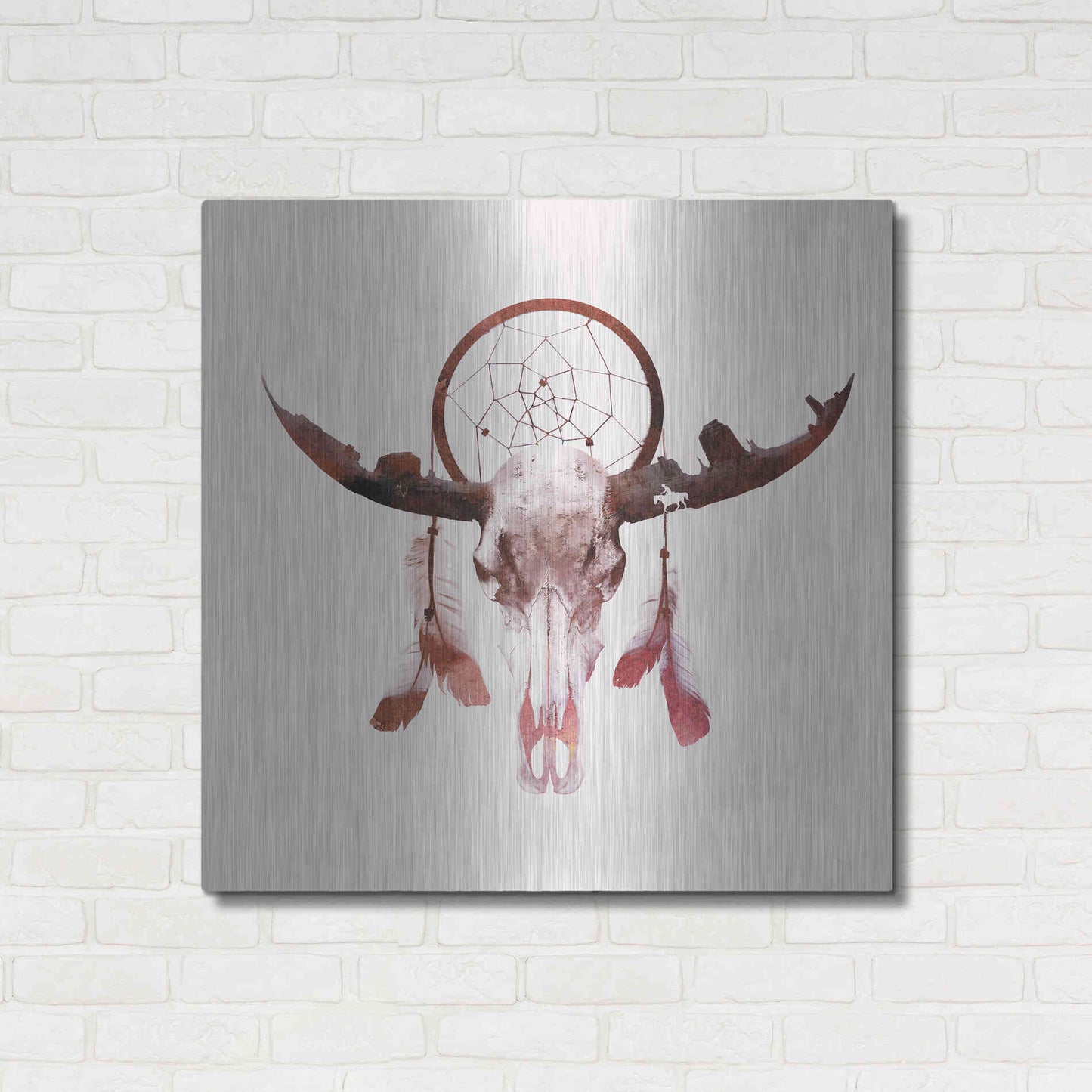 Luxe Metal Art 'Deadly Desert' by Robert Farkas, Metal Wall Art,36x36