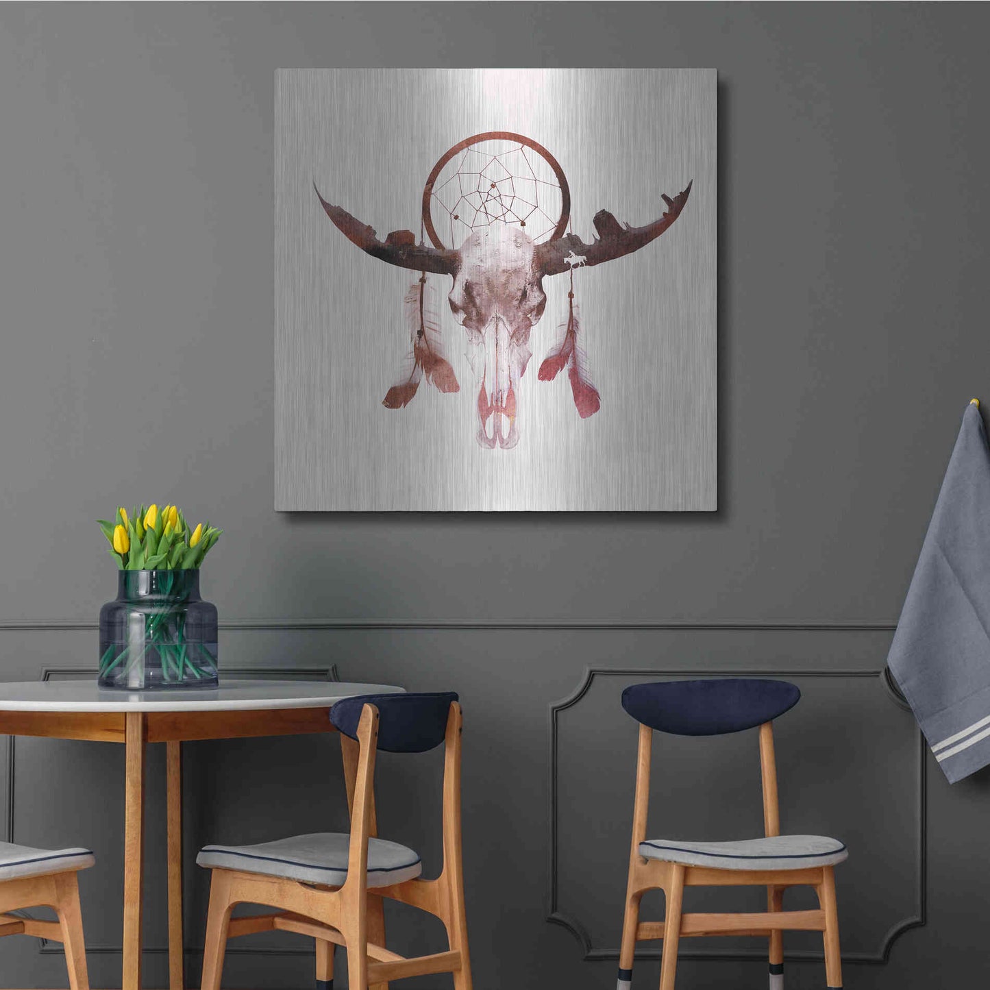 Luxe Metal Art 'Deadly Desert' by Robert Farkas, Metal Wall Art,36x36