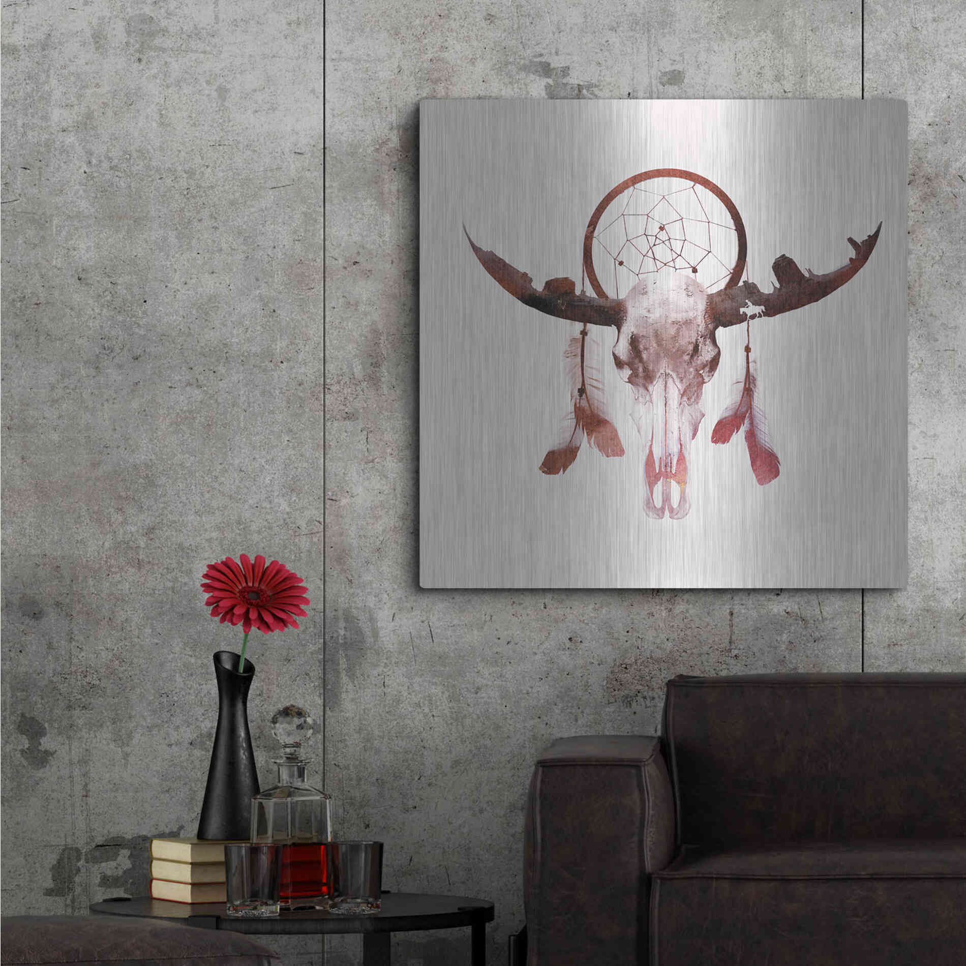 Luxe Metal Art 'Deadly Desert' by Robert Farkas, Metal Wall Art,36x36
