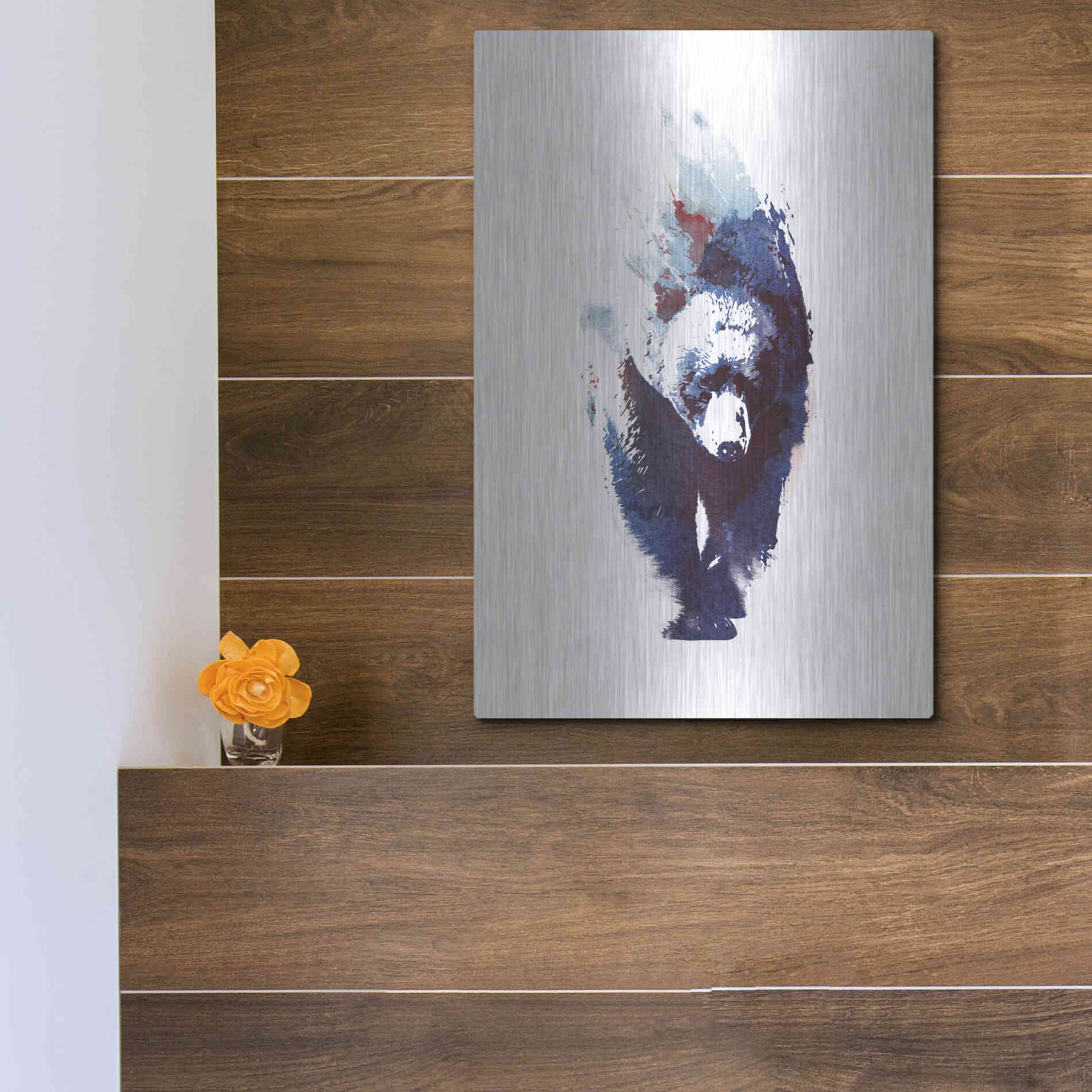 Luxe Metal Art 'Death Run' by Robert Farkas, Metal Wall Art,12x16