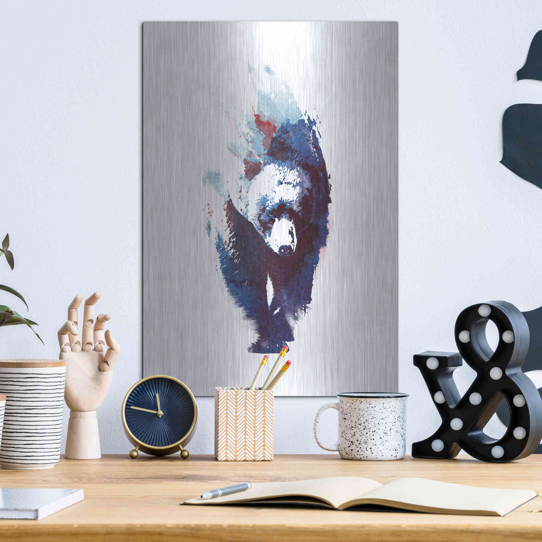 Luxe Metal Art 'Death Run' by Robert Farkas, Metal Wall Art,12x16