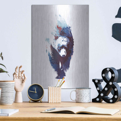 Luxe Metal Art 'Death Run' by Robert Farkas, Metal Wall Art,12x16