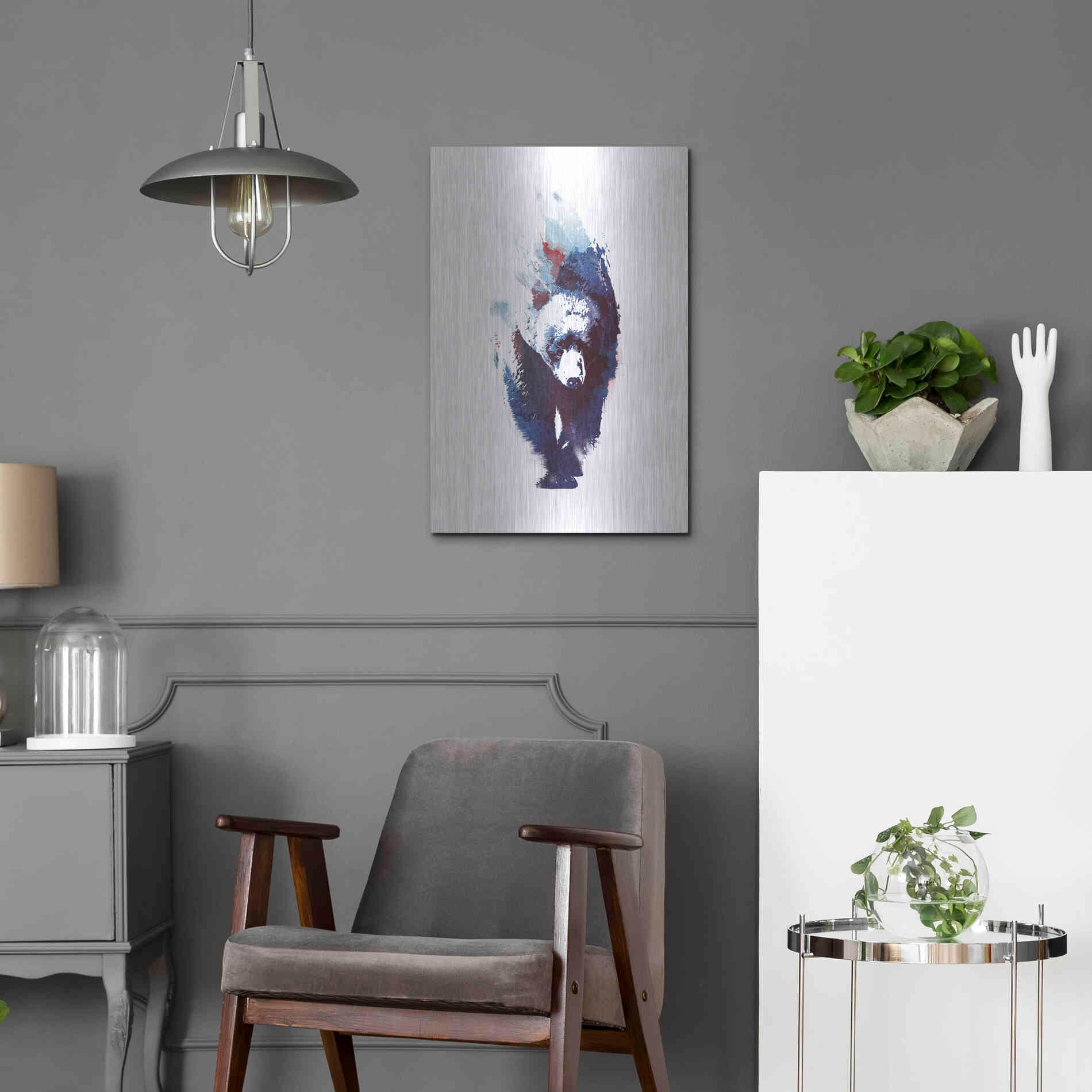 Luxe Metal Art 'Death Run' by Robert Farkas, Metal Wall Art,16x24