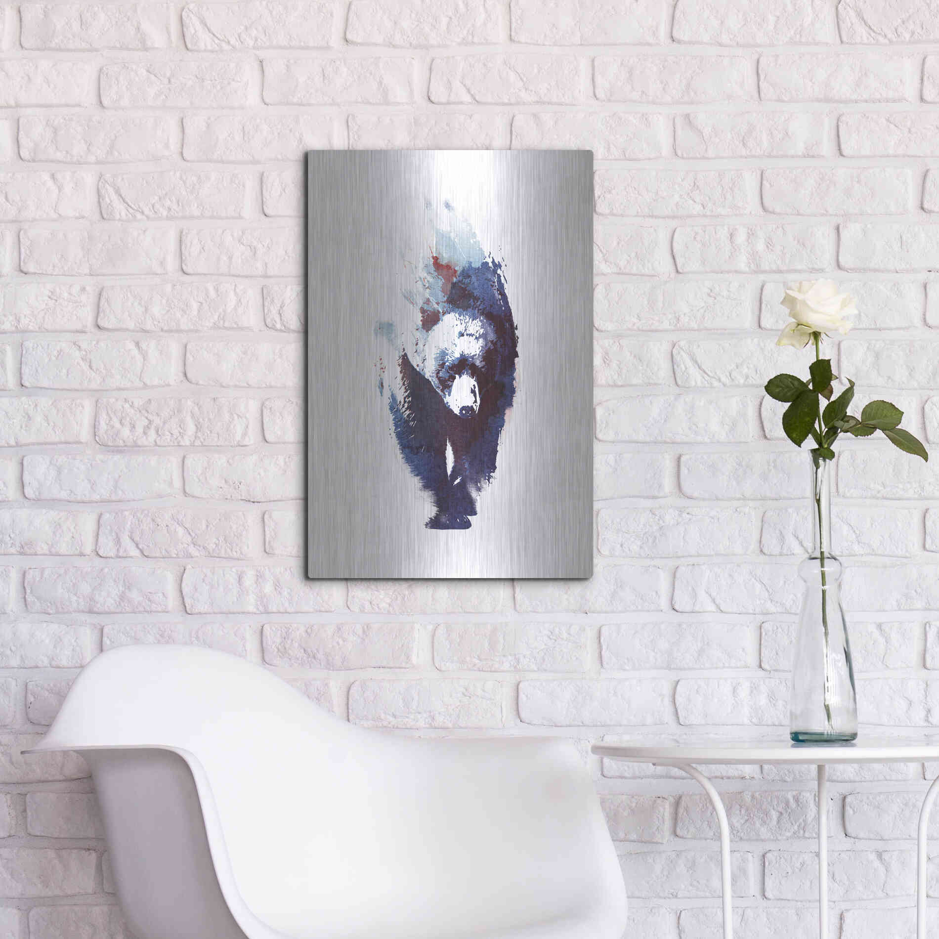 Luxe Metal Art 'Death Run' by Robert Farkas, Metal Wall Art,16x24