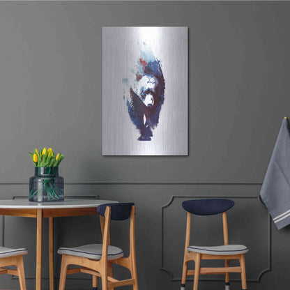 Luxe Metal Art 'Death Run' by Robert Farkas, Metal Wall Art,24x36