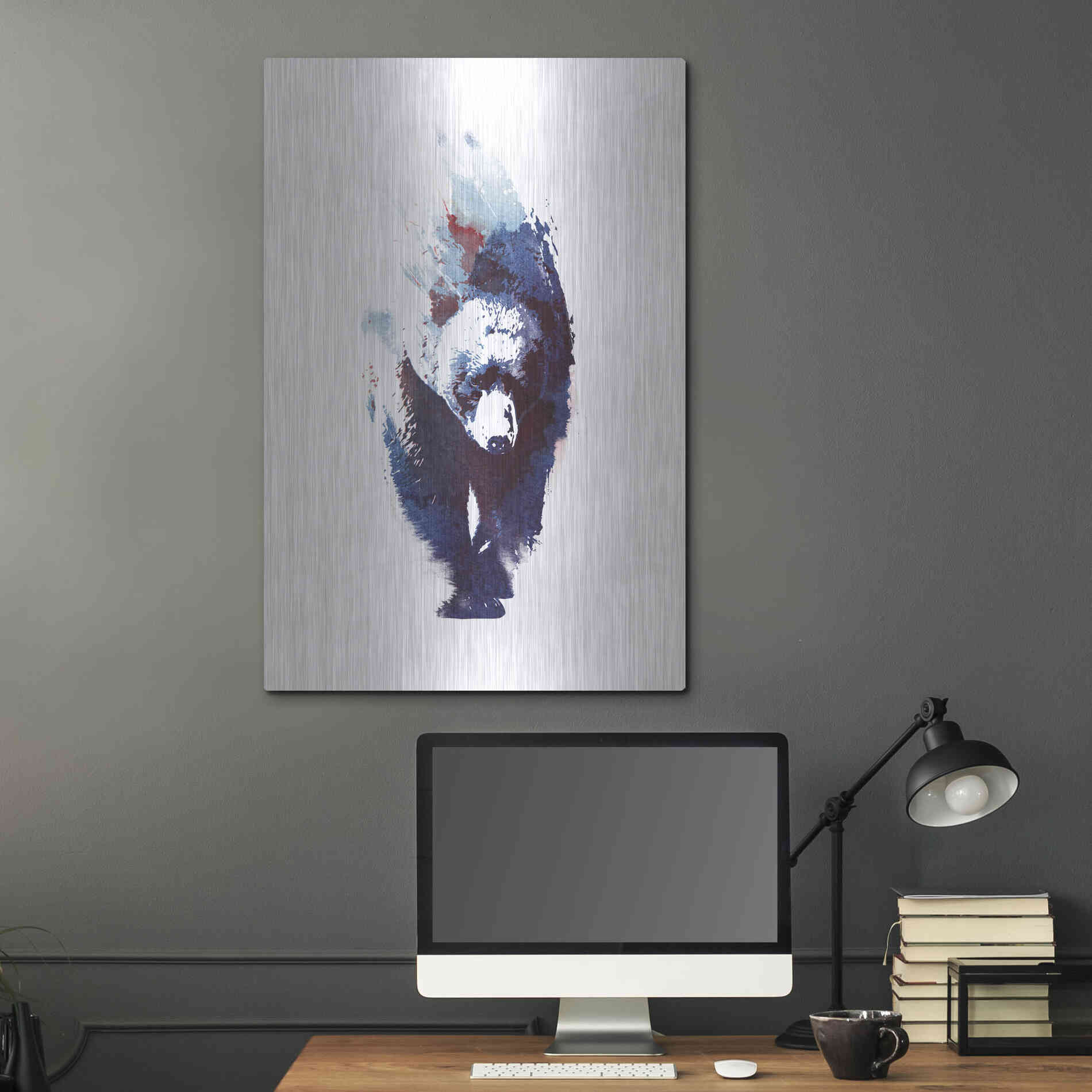 Luxe Metal Art 'Death Run' by Robert Farkas, Metal Wall Art,24x36