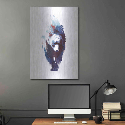 Luxe Metal Art 'Death Run' by Robert Farkas, Metal Wall Art,24x36
