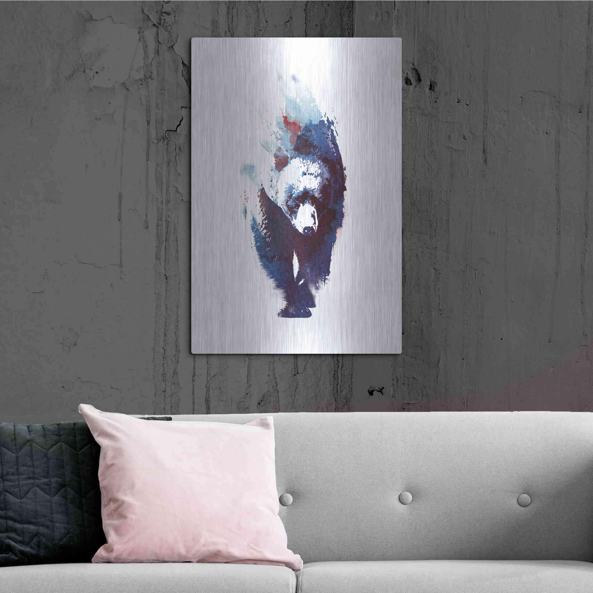 Luxe Metal Art 'Death Run' by Robert Farkas, Metal Wall Art,24x36