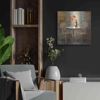 Luxe Metal Art 'Meet Me at Le Cafe I' by Danhui Nai, Metal Wall Art,24x24