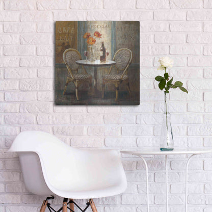 Luxe Metal Art 'Meet Me at Le Cafe I' by Danhui Nai, Metal Wall Art,24x24