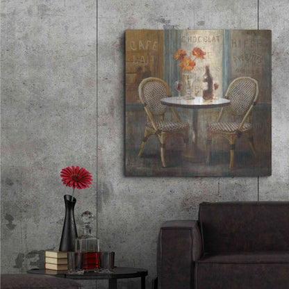 Luxe Metal Art 'Meet Me at Le Cafe I' by Danhui Nai, Metal Wall Art,36x36