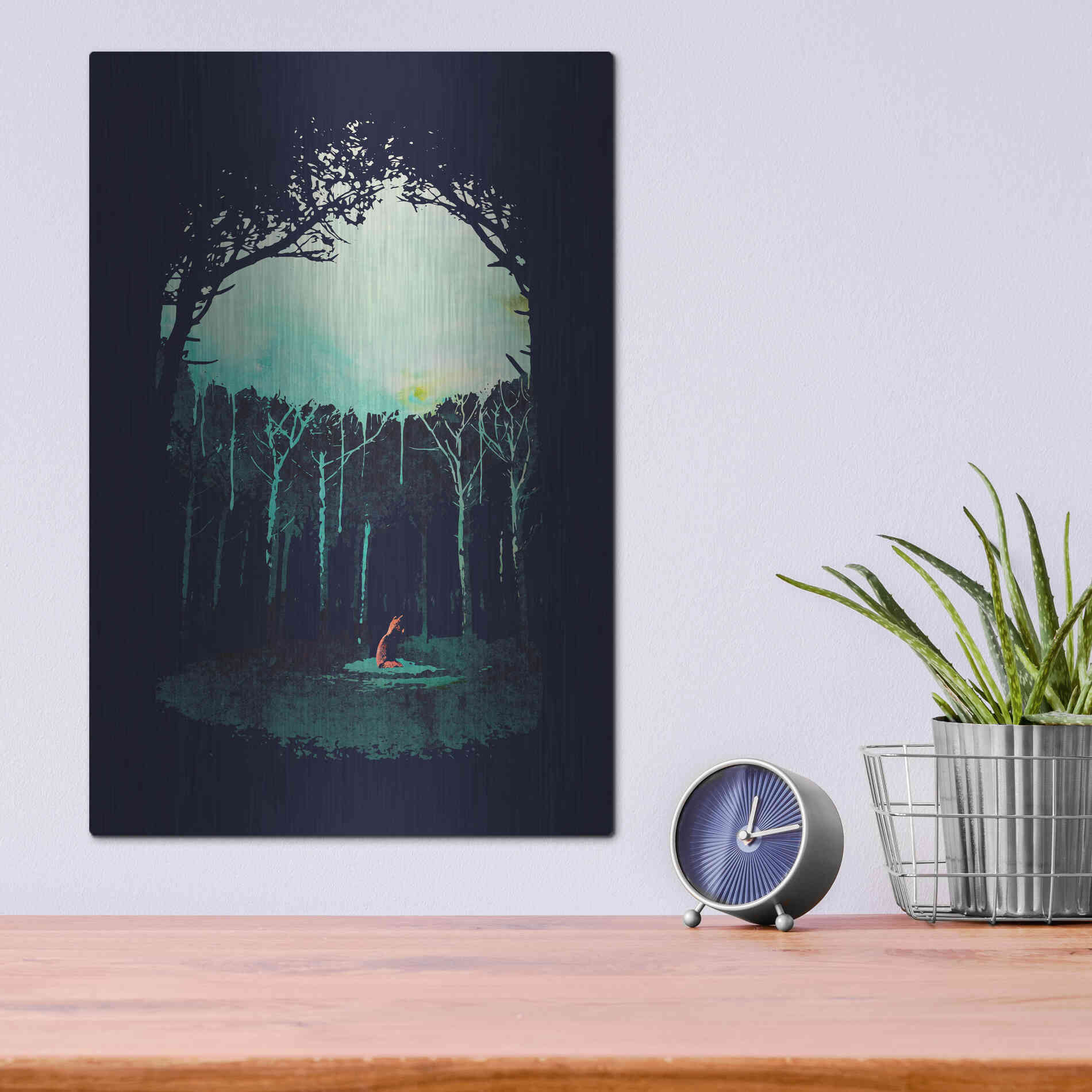 Luxe Metal Art 'Deep In The Forest' by Robert Farkas, Metal Wall Art,12x16