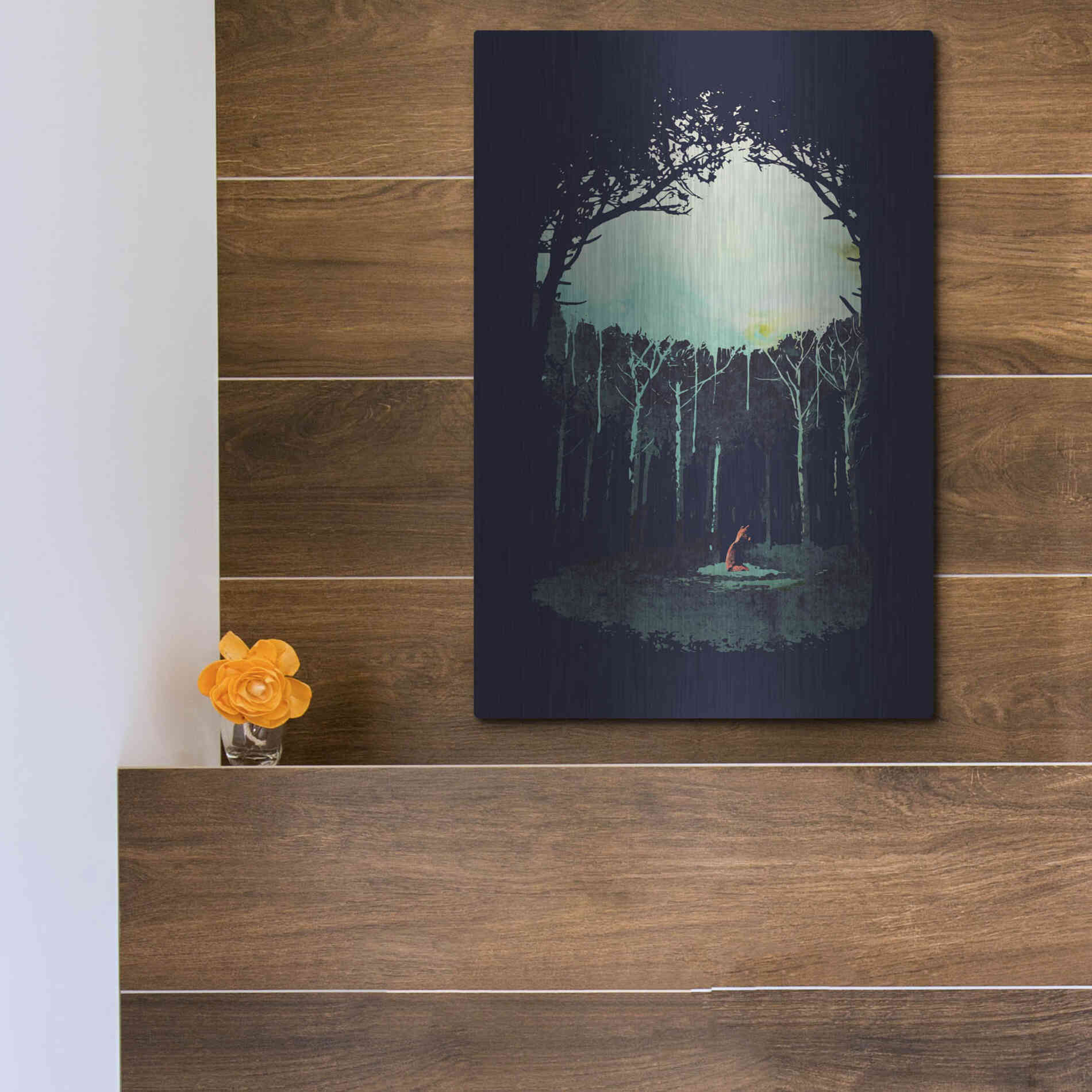 Luxe Metal Art 'Deep In The Forest' by Robert Farkas, Metal Wall Art,12x16