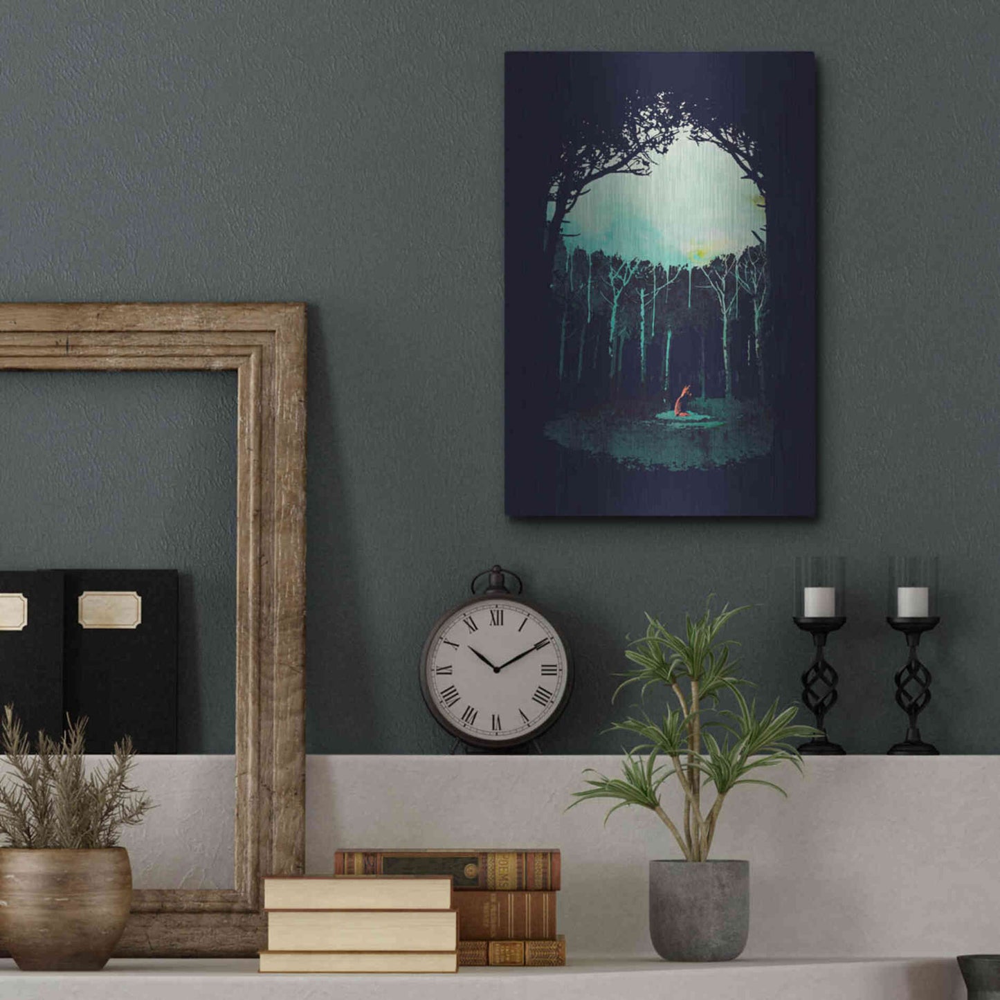 Luxe Metal Art 'Deep In The Forest' by Robert Farkas, Metal Wall Art,12x16